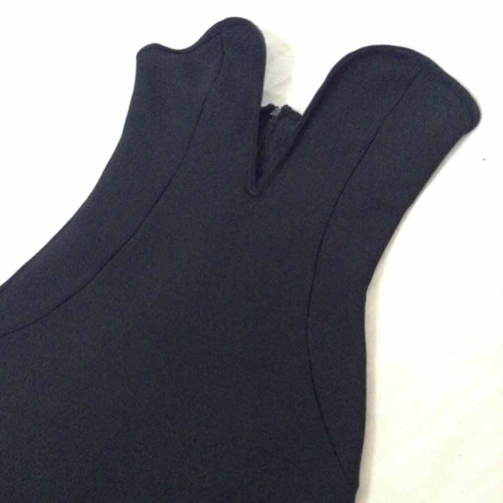 Akira deep V bodycon little black dress